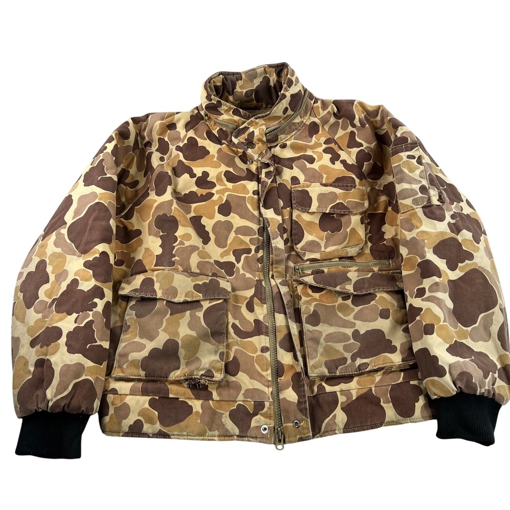 Vtg 90s Canvasback Duck Camo Puffer Jacket XL Hunting Coat Quilted Insulated